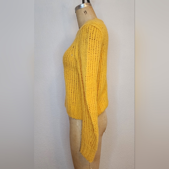 Rag & Bone Mustard Wool Arizona Crew Sweater - Picture 9 of 12